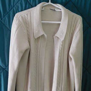 Beige Button Down Sweater